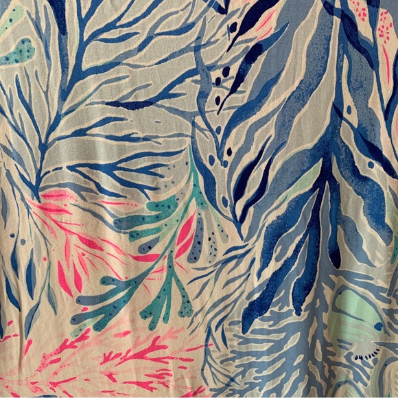 Lilly Pulitzer Wynne Maxi Dress Crew Blue Tint Kaleidoscope Coral - Picture 9 of 9